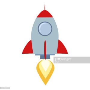 Rocket Start Up Concept Flat Style Illustration Isolated On White